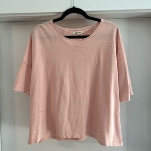 Pink sweatshirt tee